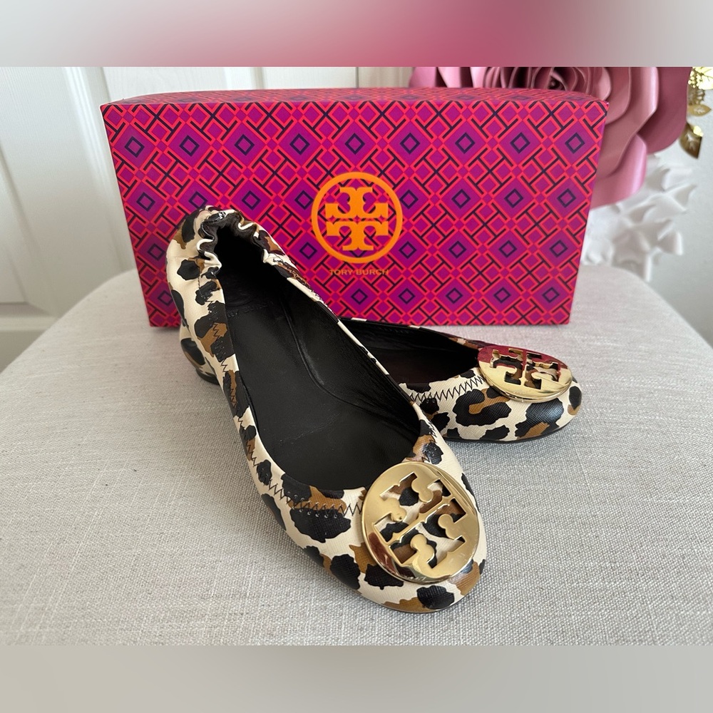 Tory Burch Leopard Reva flats Sz 6